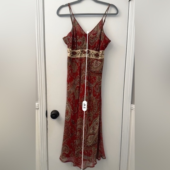 Ash & Sara Paisley Print Embellished Midi Dress Size XS - Picture 8 of 9